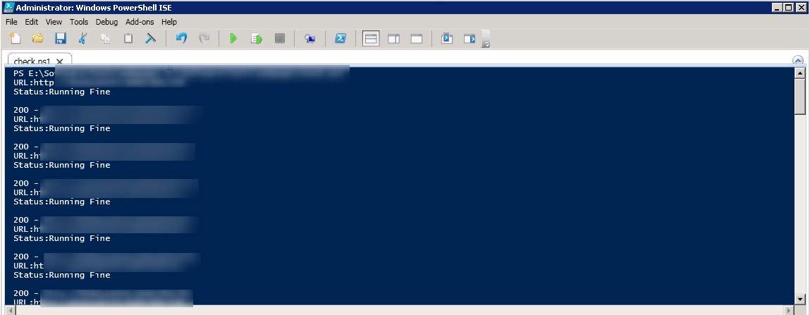 screenshot of URL Status Monitoring